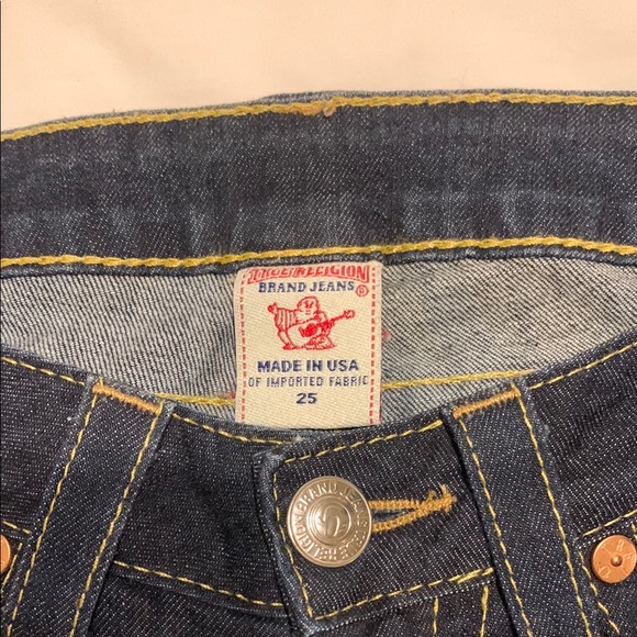 NWOT Original True Religion Jeans in Blue with Form Fitted Fit - Picture 2 of 6